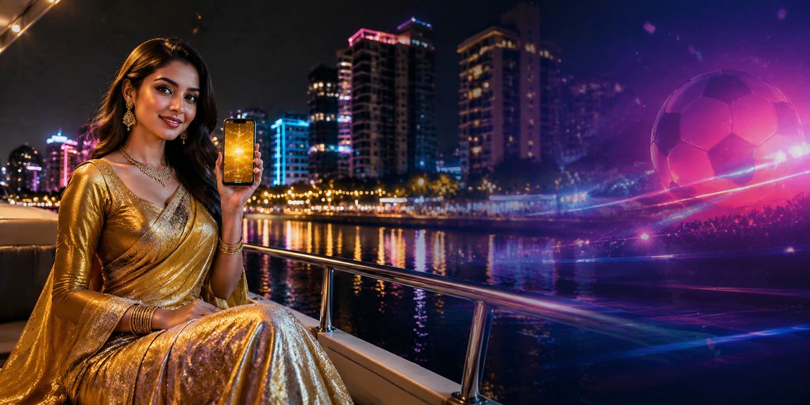 Lottery bonus offer in Dhaka featuring a model in a saree